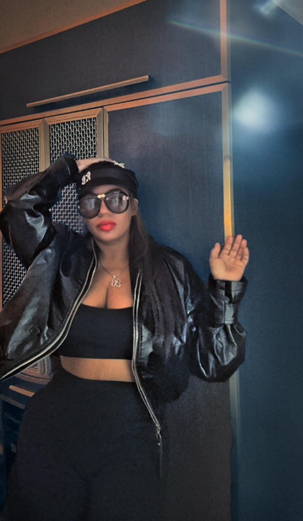 Sealed Kisses Leather Bomber Jacket